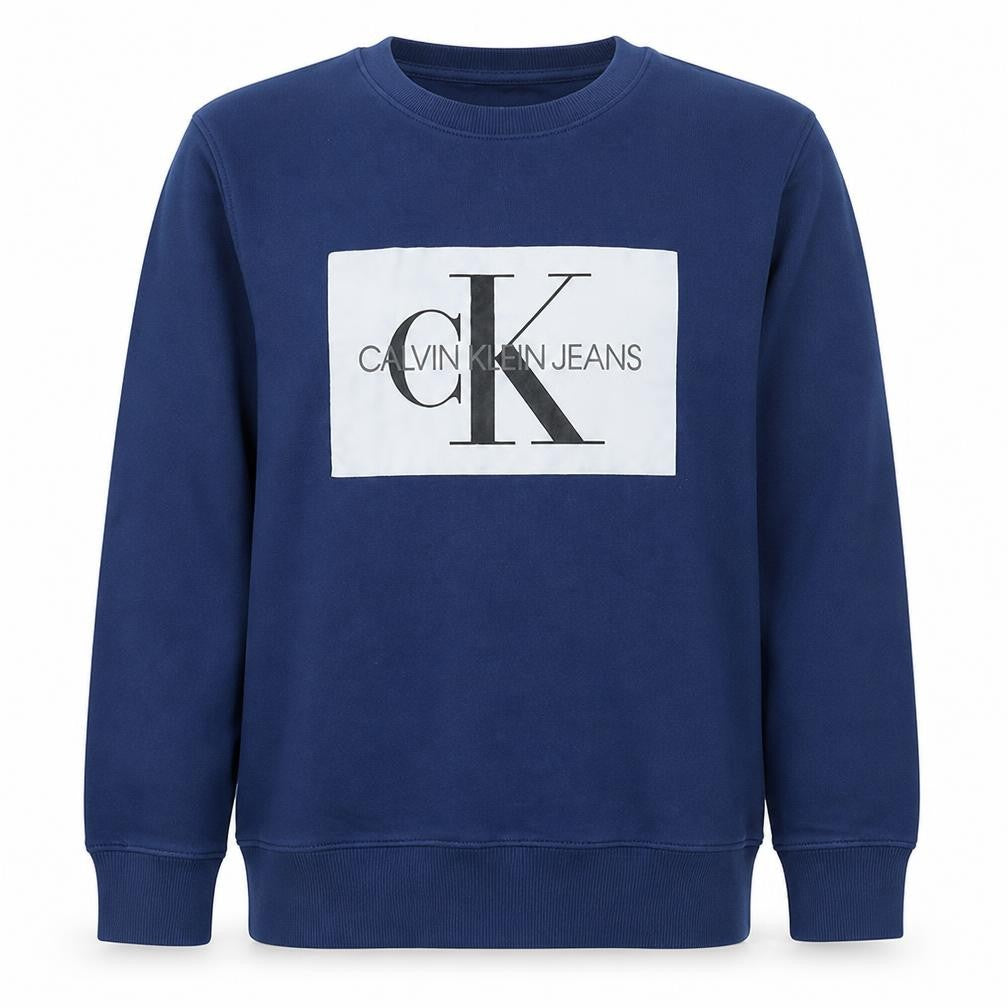 Mens UK Size 2XL Calvin Klein Jeans Blue Pullover Sweatshirt