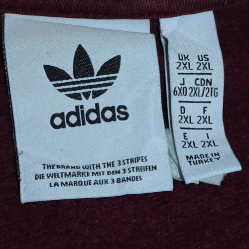 Mens UK Size 2XL adidas Red Pullover Sweatshirt
