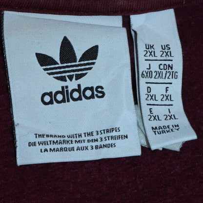 Mens UK Size 2XL adidas Red Pullover Sweatshirt