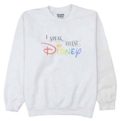 Womens UK Size M Gildan White Pullover Sweatshirt