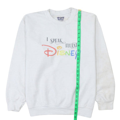 Womens UK Size M Gildan White Pullover Sweatshirt