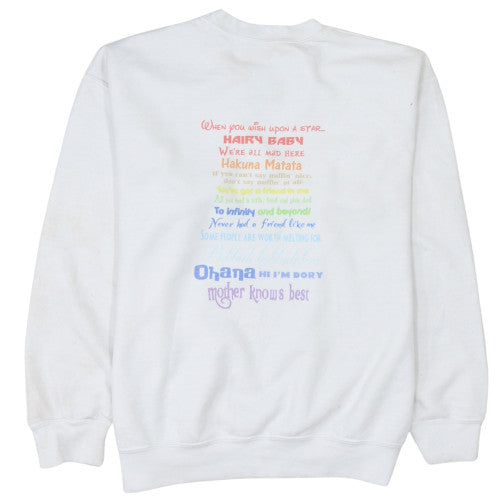 Womens UK Size M Gildan White Pullover Sweatshirt