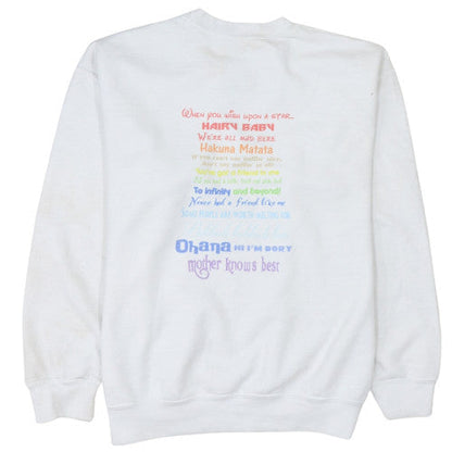 Womens UK Size M Gildan White Pullover Sweatshirt