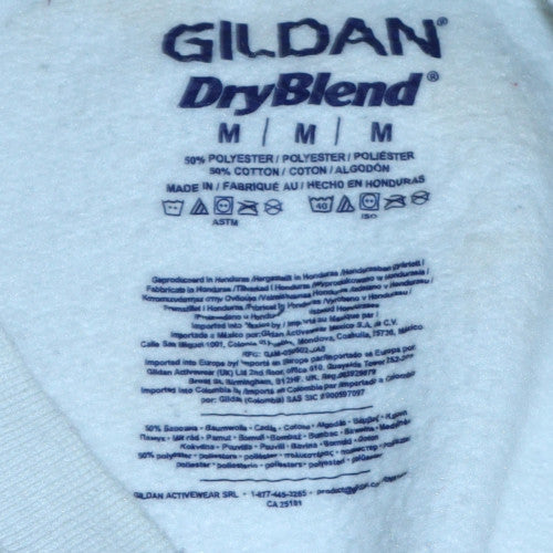 Womens UK Size M Gildan White Pullover Sweatshirt