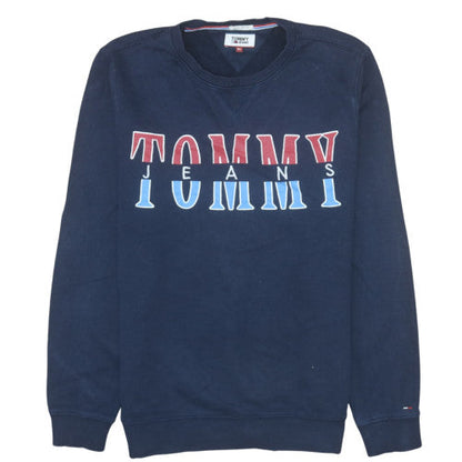 Mens UK Size XL Tommy Jeans Blue Pullover Sweatshirt