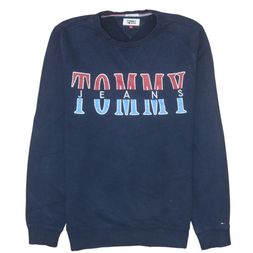 Mens UK Size XL Tommy Jeans Blue Pullover Sweatshirt