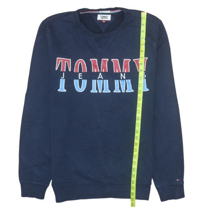 Mens UK Size XL Tommy Jeans Blue Pullover Sweatshirt