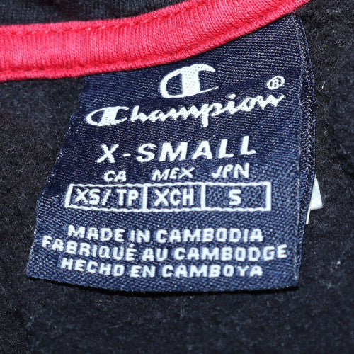 Mens UK Size XS Champion Black Pullover Hoodie