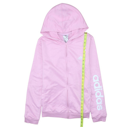 Womens UK Size 12-14 adidas Pink Full Zip Hoodie
