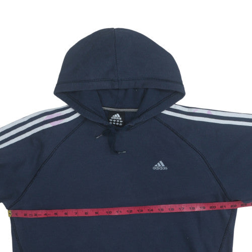 Mens UK Size M adidas Blue Pullover Hoodie