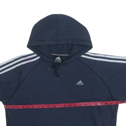 Mens UK Size M adidas Blue Pullover Hoodie