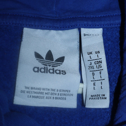 Mens UK Size L adidas Blue Pullover Hoodie