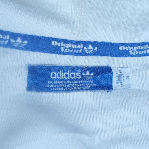 Mens UK Size S adidas White Full Zip Hoodie