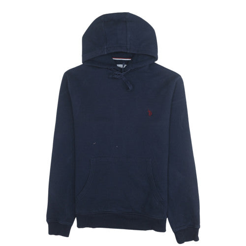 Mens UK Size M U.S. Polo Assn. Blue Pullover Hoodie