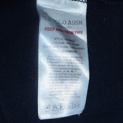 Mens UK Size M U.S. Polo Assn. Blue Pullover Hoodie