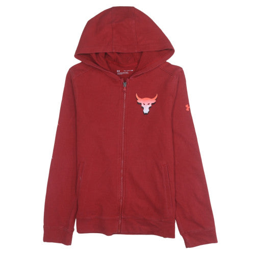 Boys UK Size 158 Under armour Red Full Zip Hoodie