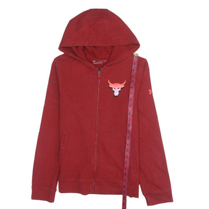 Boys UK Size 158 Under armour Red Full Zip Hoodie