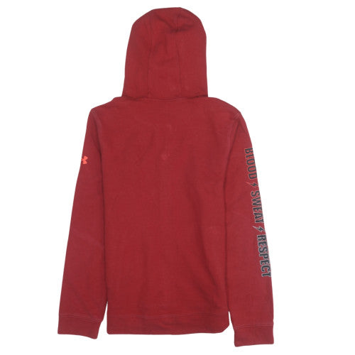 Boys UK Size 158 Under armour Red Full Zip Hoodie