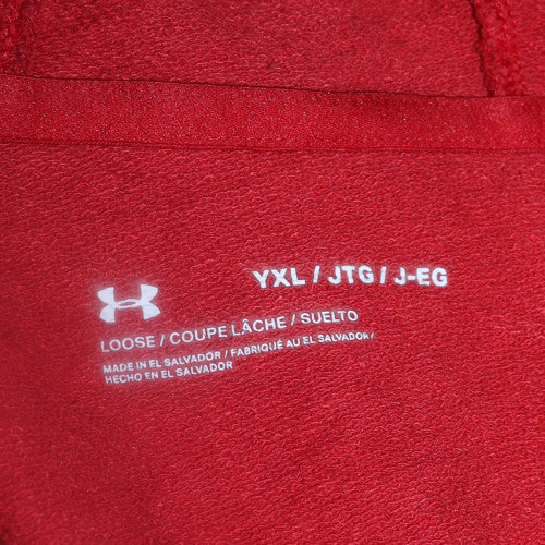 Boys UK Size 158 Under armour Red Full Zip Hoodie
