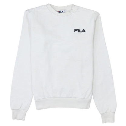 Womens UK Size 2XS FILA White Pullover Sweatshirt