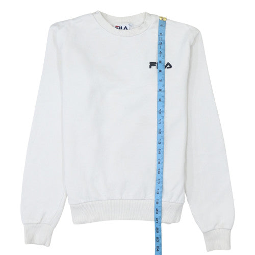 Womens UK Size 2XS FILA White Pullover Sweatshirt