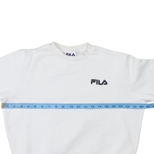 Womens UK Size 2XS FILA White Pullover Sweatshirt