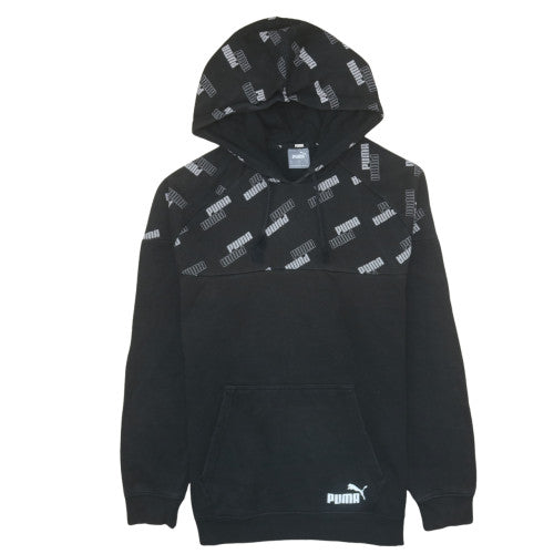 Mens UK Size S PUMA Black Pullover Hoodie