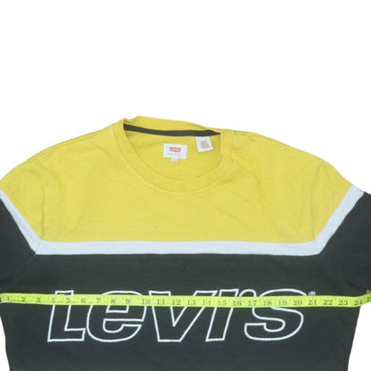Mens UK Size L Levi's Yellow Pullover Sweatshirt