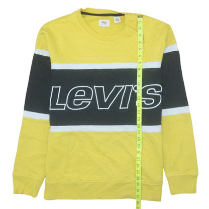Mens UK Size L Levi's Yellow Pullover Sweatshirt