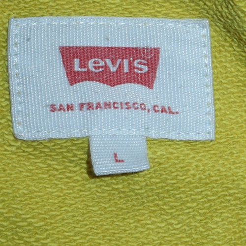 Mens UK Size L Levi's Yellow Pullover Sweatshirt