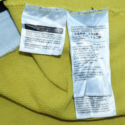 Mens UK Size L Levi's Yellow Pullover Sweatshirt
