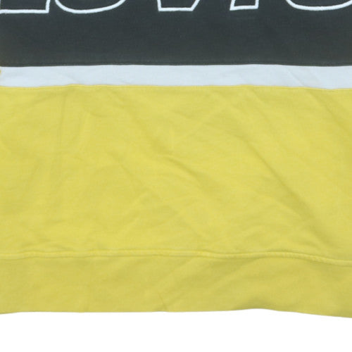 Mens UK Size L Levi's Yellow Pullover Sweatshirt
