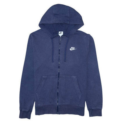 Mens UK Size M Nike Blue Full Zip Hoodie