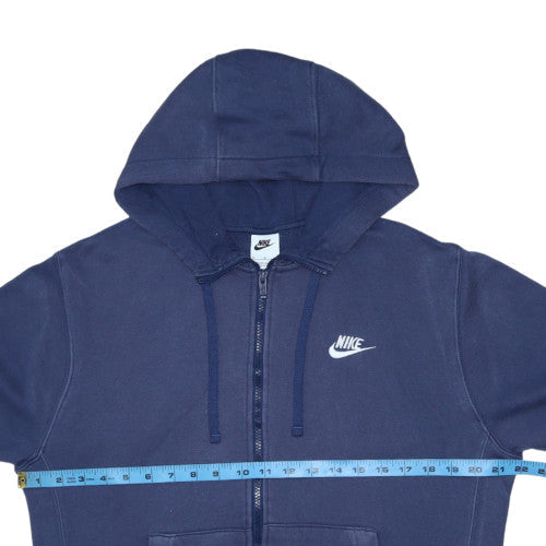 Mens UK Size M Nike Blue Full Zip Hoodie