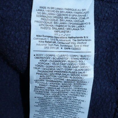 Mens UK Size M Nike Blue Full Zip Hoodie