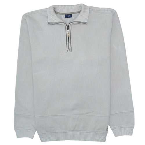 Mens UK Size 2XL Champion Grey Henley Sweatshirt