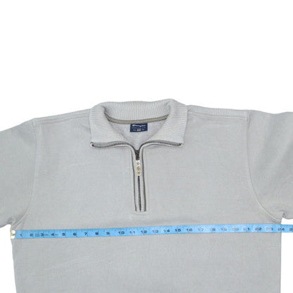 Mens UK Size 2XL Champion Grey Henley Sweatshirt