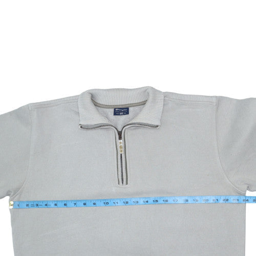 Mens UK Size 2XL Champion Grey Henley Sweatshirt