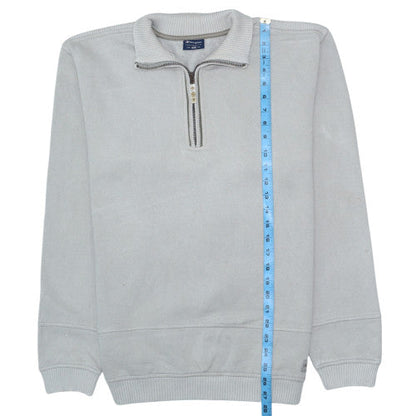 Mens UK Size 2XL Champion Grey Henley Sweatshirt