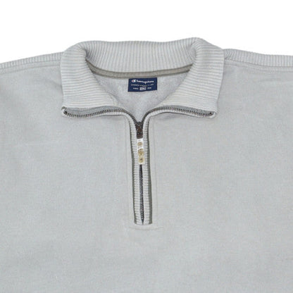 Mens UK Size 2XL Champion Grey Henley Sweatshirt