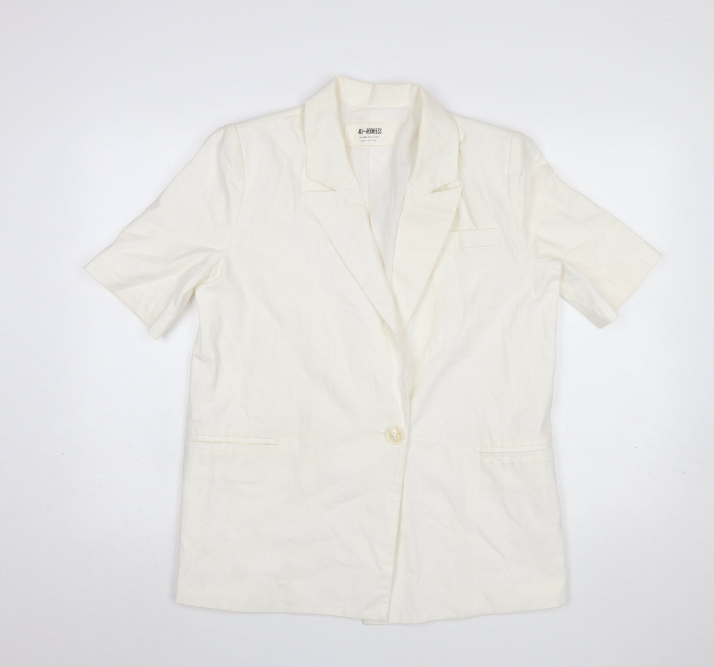 Womens UK Size 8 4TH + RECKLESS Regular Ivory Blazer