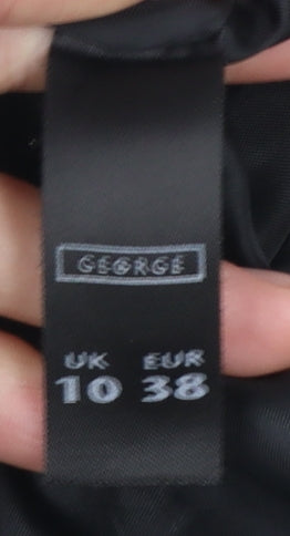 Womens UK Size 10 George Black Pea Coat