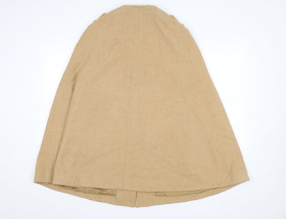 Miss Selfridge Women's Beige Wool Blend Cape Coat Size S