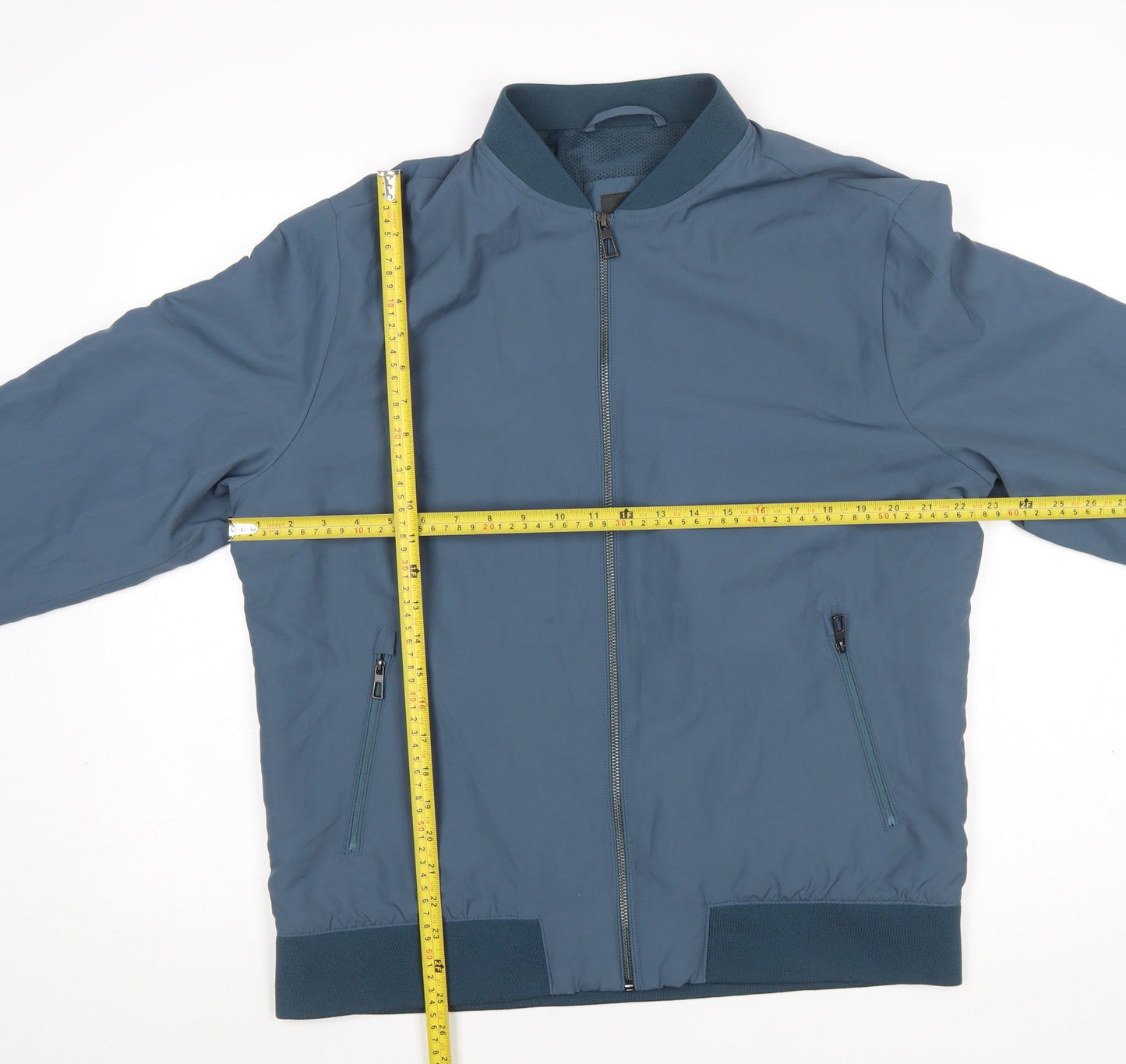 Mens UK Size L Marks and Spencer Blue Bomber Jacket