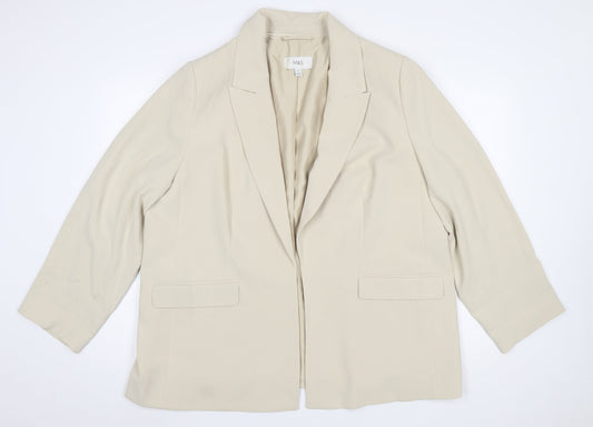 Womens UK Size 20 Marks and Spencer Regular Beige Blazer