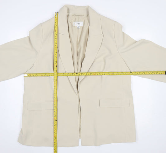 Womens UK Size 20 Marks and Spencer Regular Beige Blazer