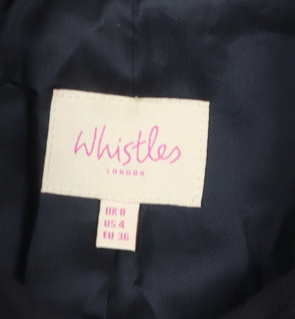 Whistles Women's Black Wool Suit Jacket UK 8 Classic Lined