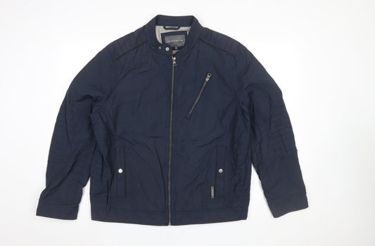 Mens UK Size L RJR John Rocha Blue Biker Coat