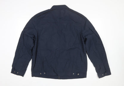Mens UK Size L RJR John Rocha Blue Biker Coat