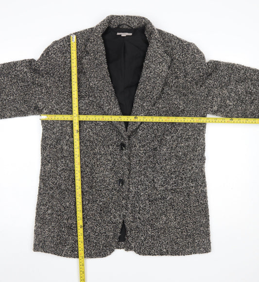 Womens UK Size 10 H&M Regular Grey Blazer